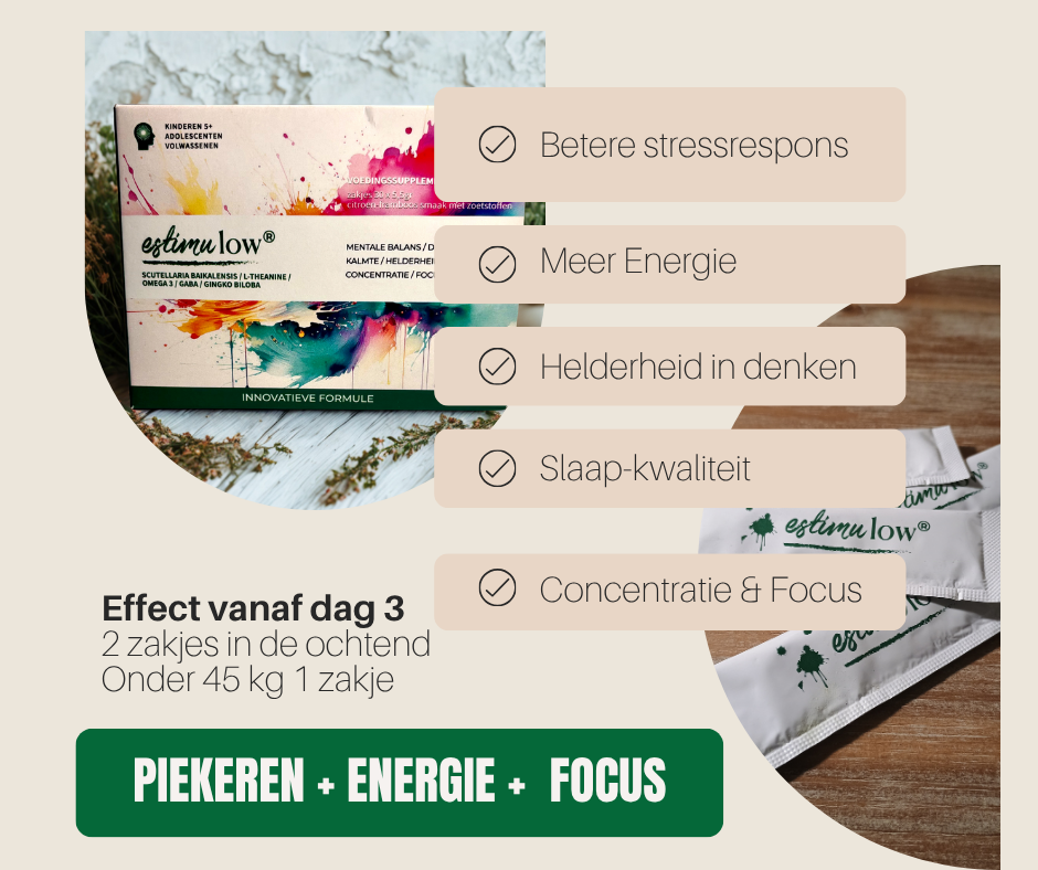 Estimulow - neurosupplement voor onrustige breinen - 30 zakjes