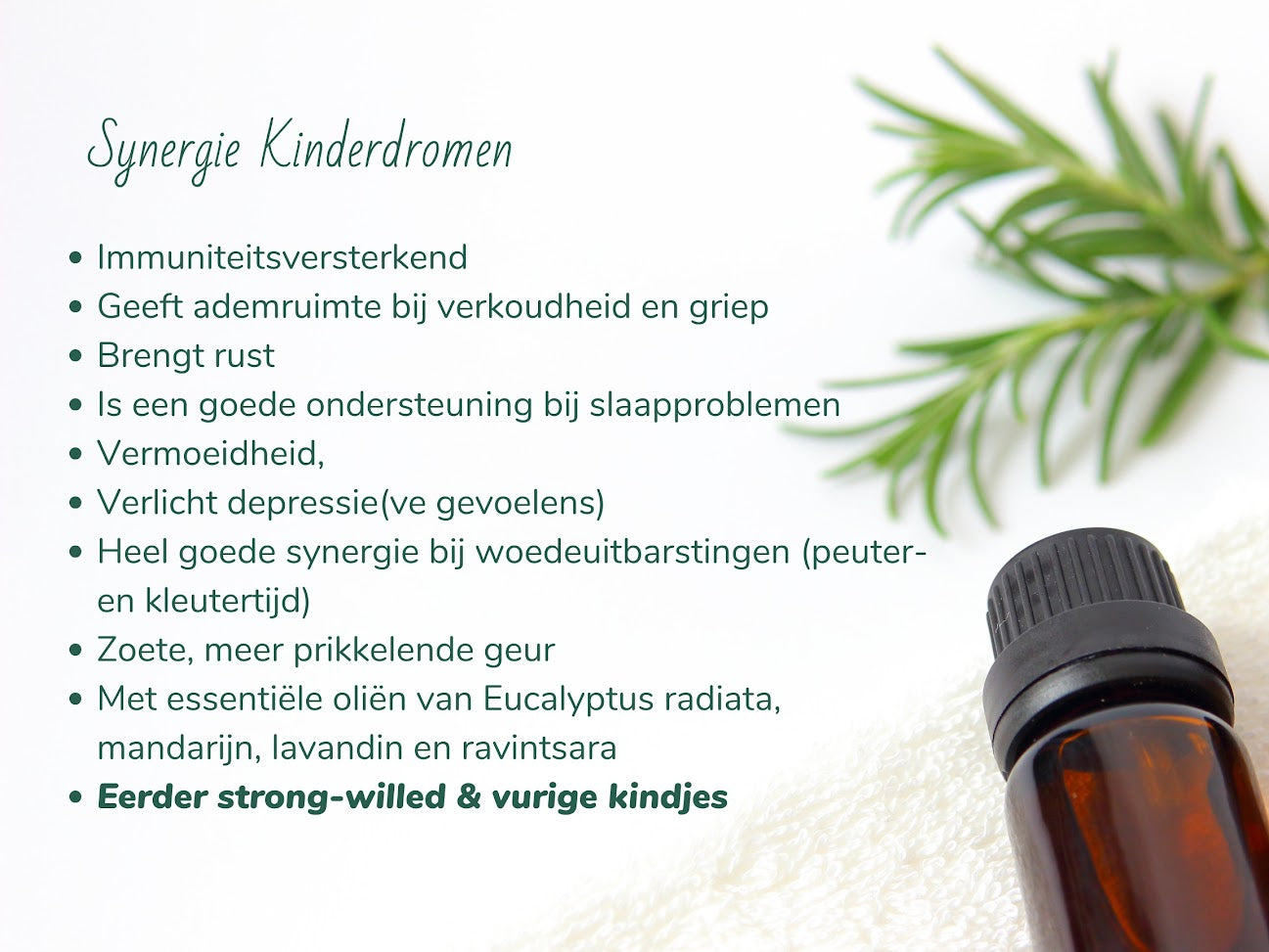 Kinderdromen - synergie etherische olie - Oshadhi - geurig slaapliedje