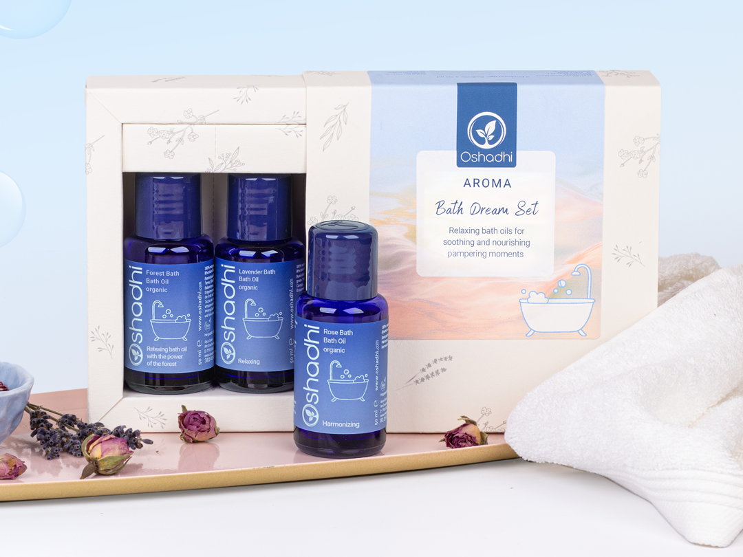 Home Spa gift set - 3 badoliën - Oshadhi