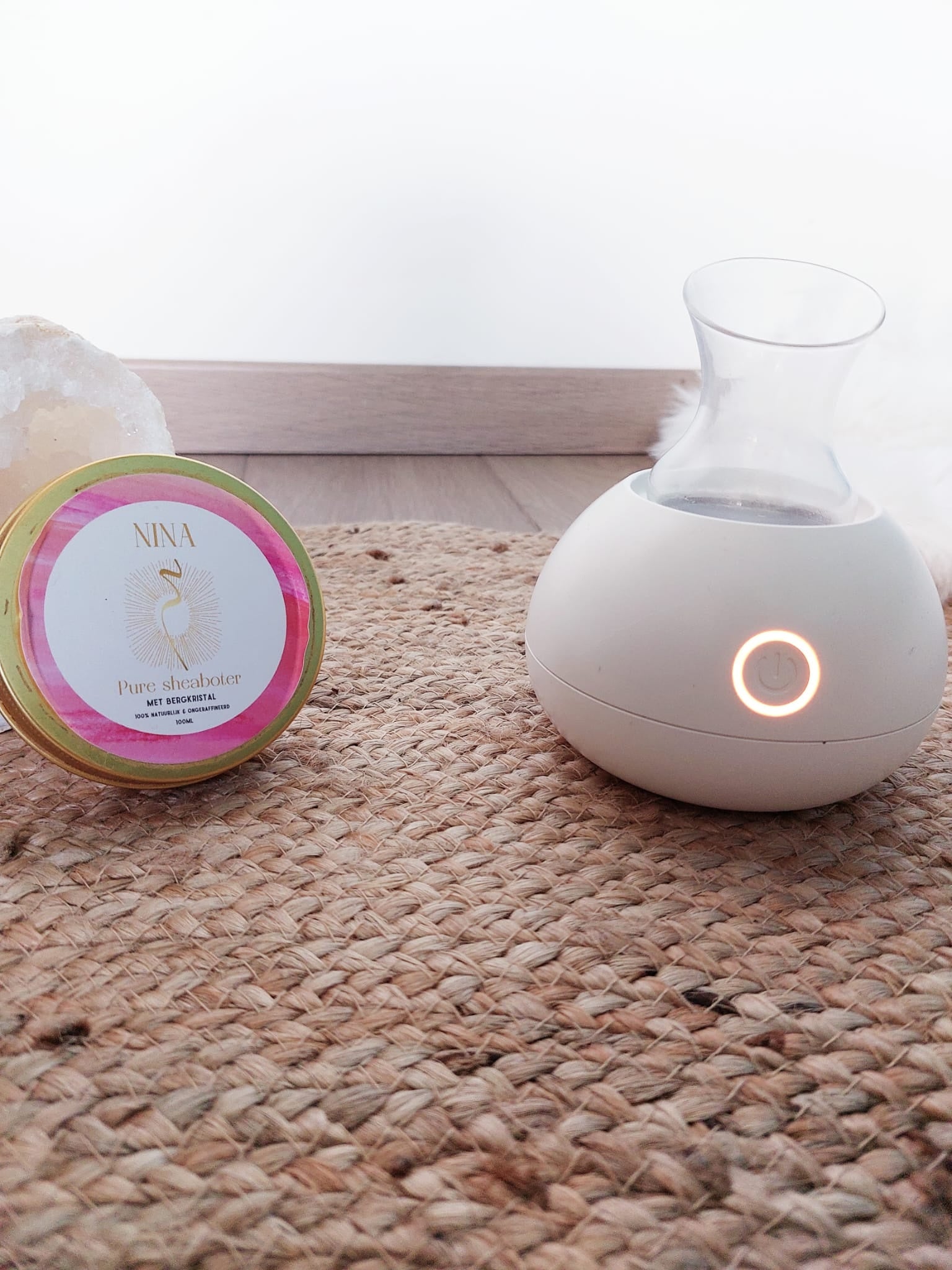 Heerlijke verwarmer voor massage met de sheaboter!