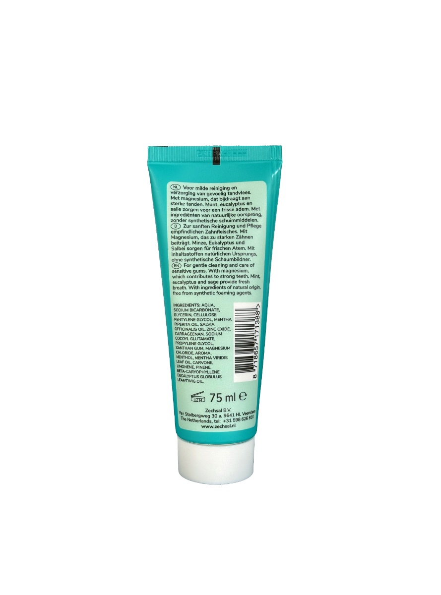 Magnesium tandpasta Zechsal - fris met munt, salie en eucalyptus -75ml
