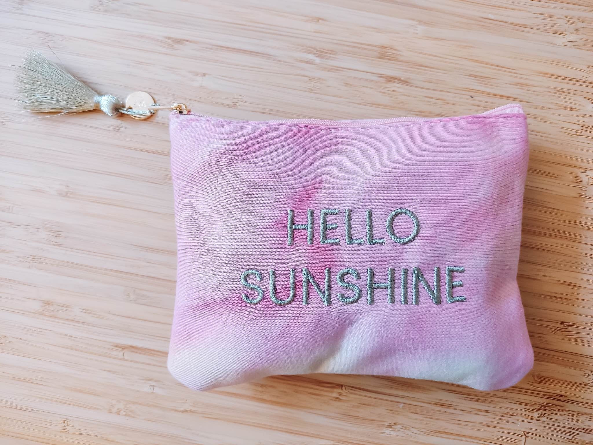 Hello sunshine make-up/toilettasje roze/geel