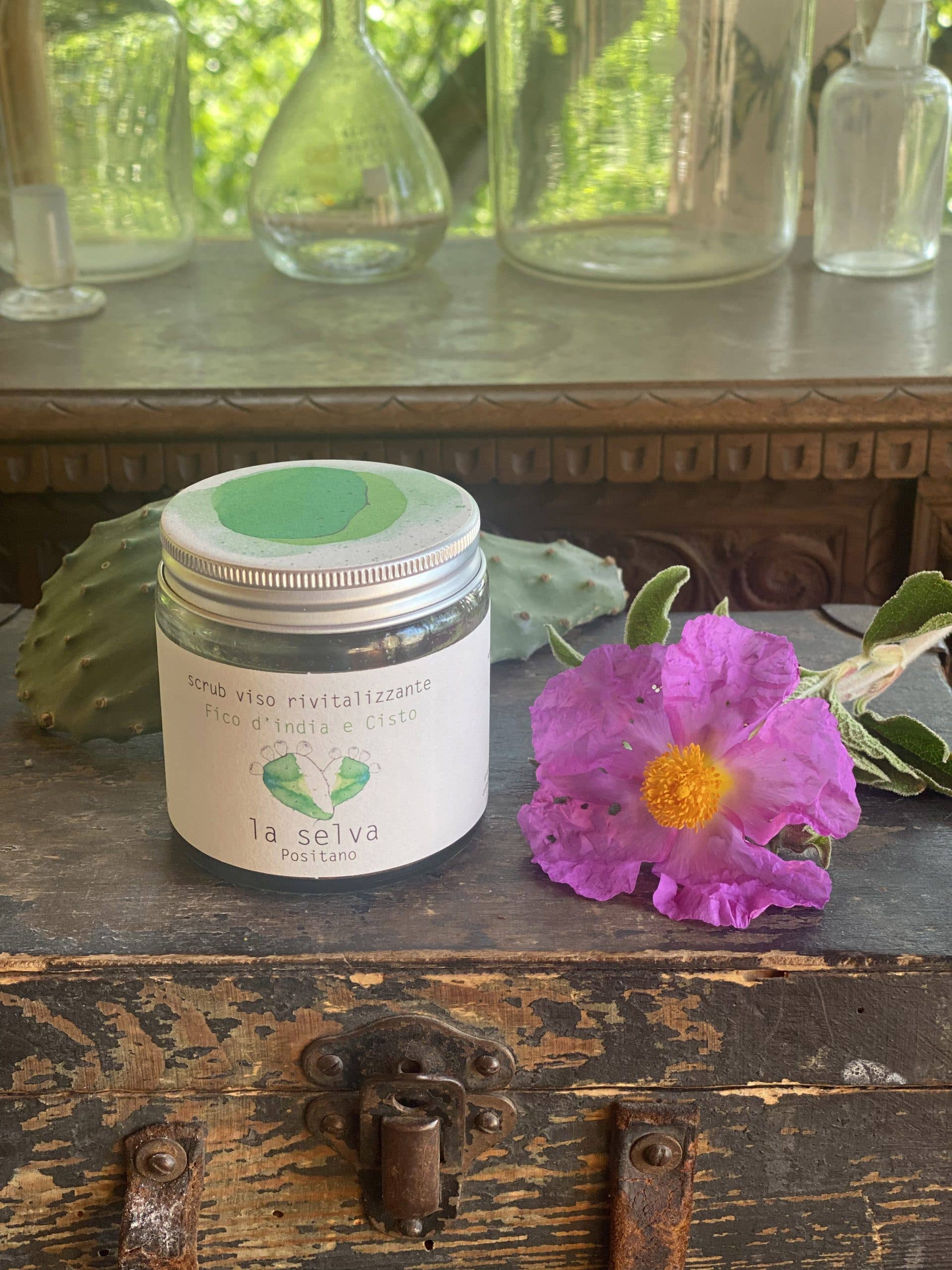Gezichtspeeling met cactusvijg en cistus - La Selva Positana - 50g