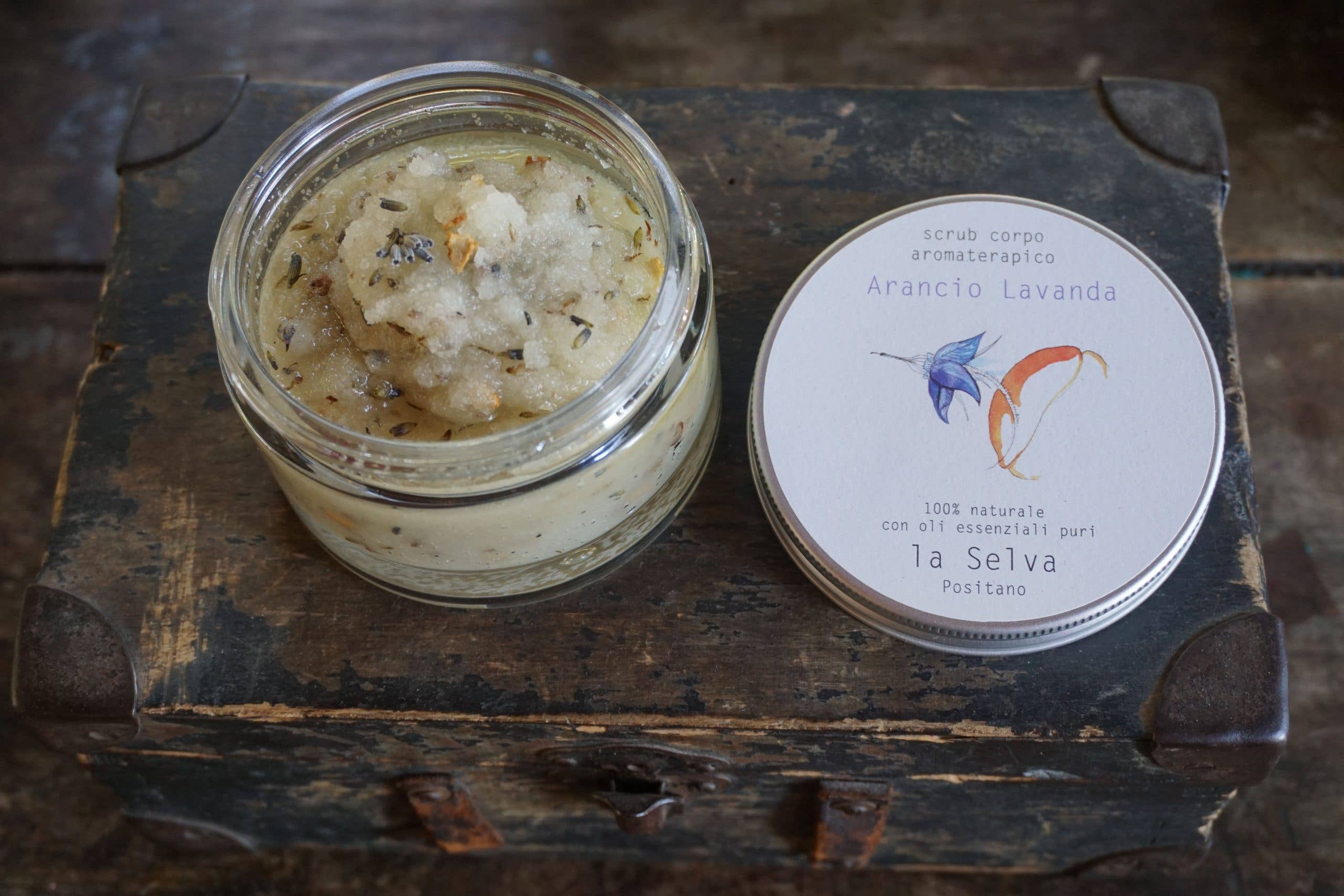 PRE-ORDER Lichaamsscrub oranjebloesem en lavendel - La Selva Positana - 350g