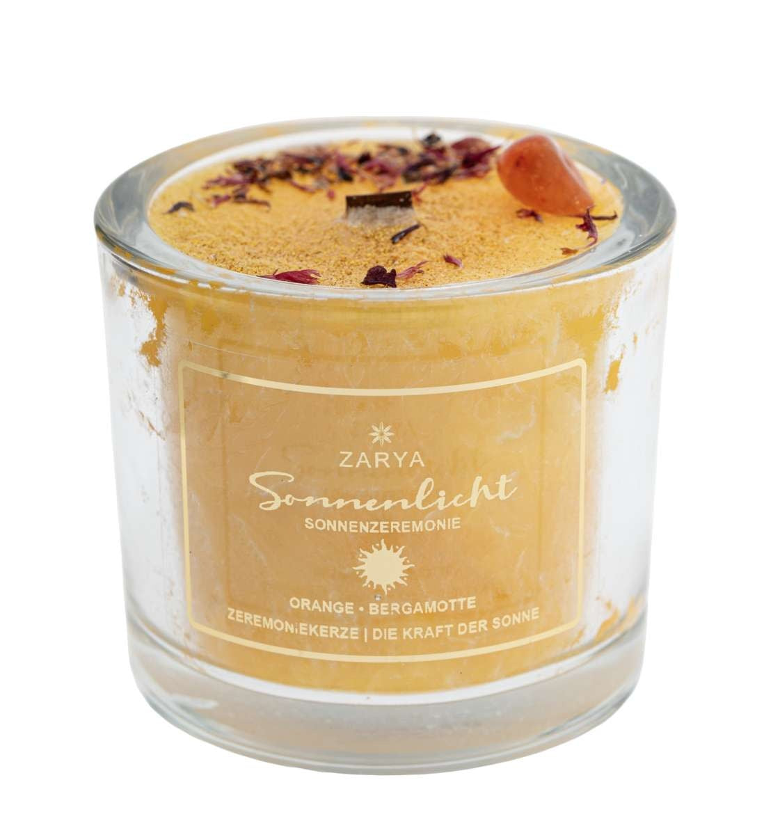 Sunlight - ceremoniële kaars met sinaas en bergamot en carneool