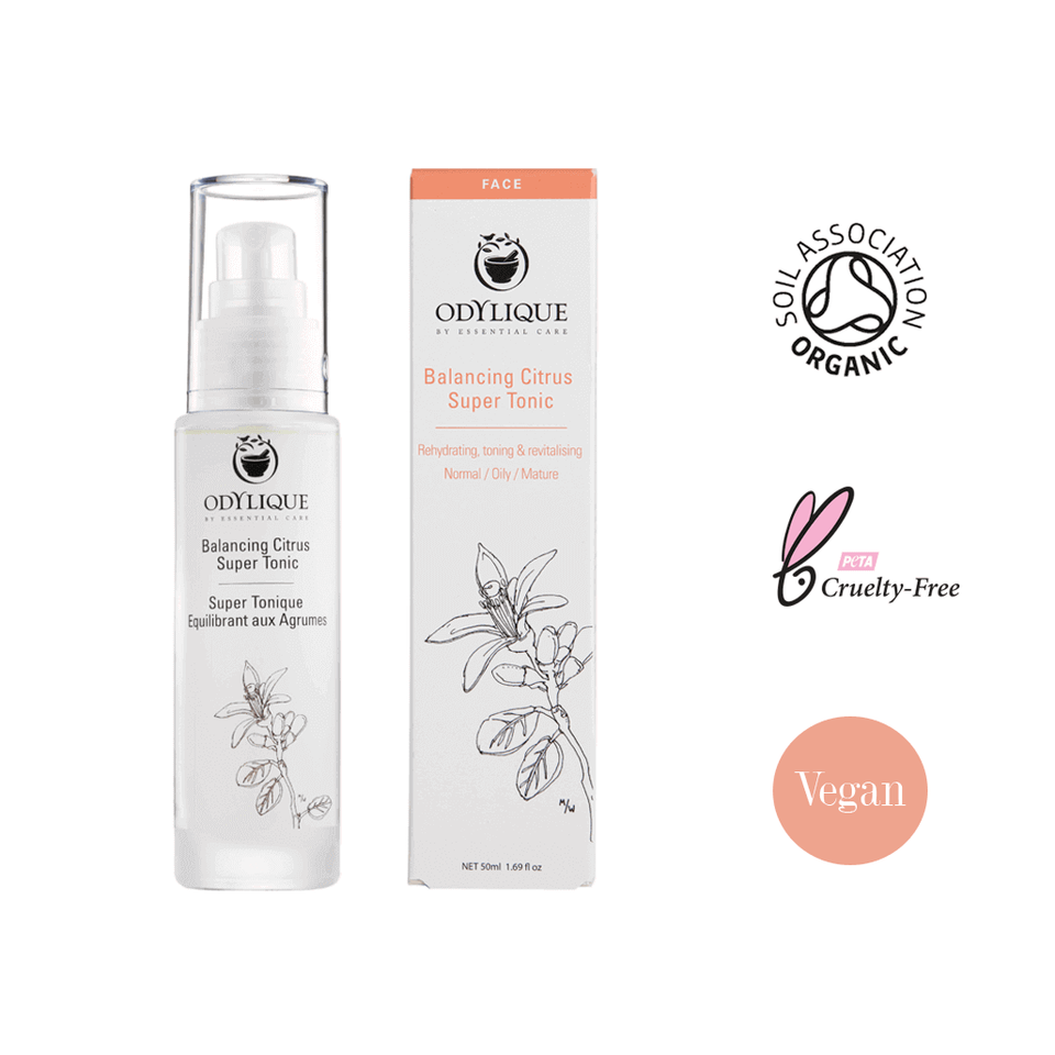 Balancing Citrus super tonic Odylique - brengt balans bij gecombineerde of vette huid