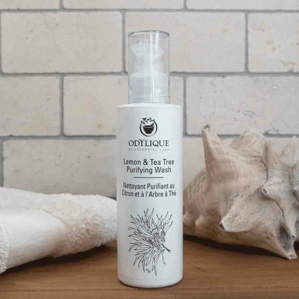 Lemon & tea tree Purifying Wash Odylique - milde reiniger voor normale tot vette huid