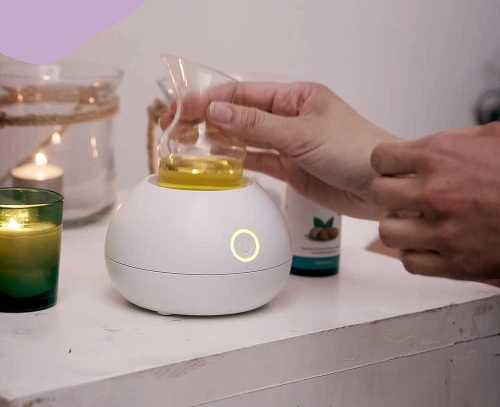 Heerlijke verwarmer voor massage met de sheaboter!