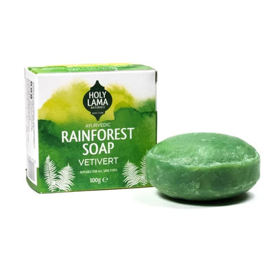 Verfrissende Ayurvedische zeep Rainforest met kokosolie en vetiver - Holy Lama