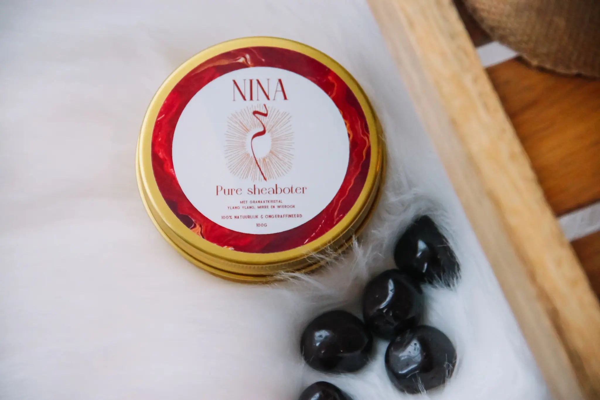 Sheaboter met granaatkristal &  etherische olie - de weg naar binnen - 100ml