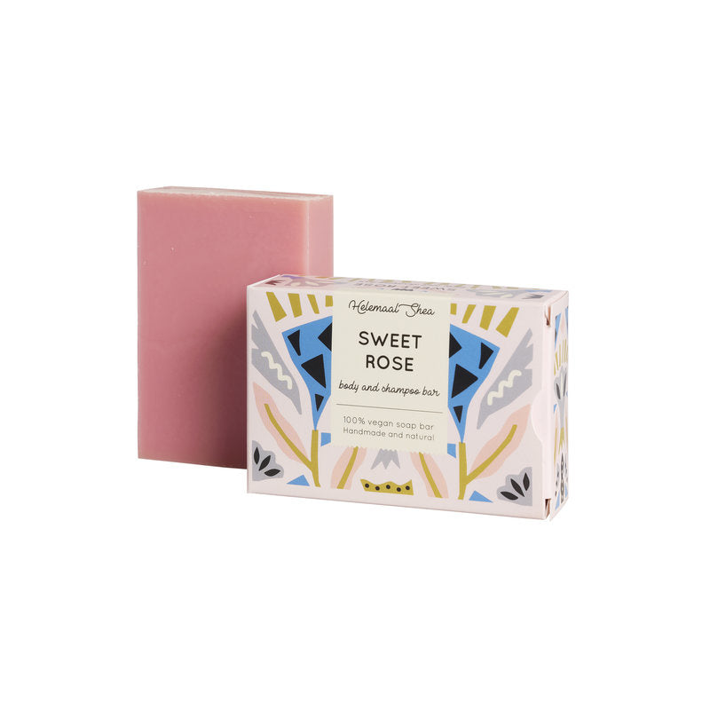 Haarzeep Sweet Rose - alle haartypen - Helemaal Shea