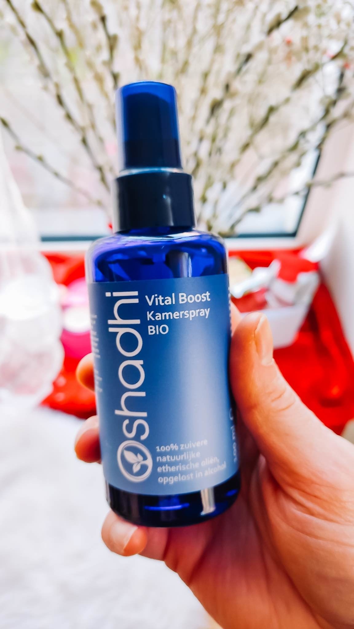 Roomspray Vital boost Oshadhi - krachtige spray voor het griepseizoen