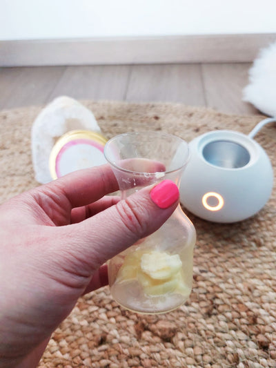 Heerlijke verwarmer voor massage met de sheaboter!