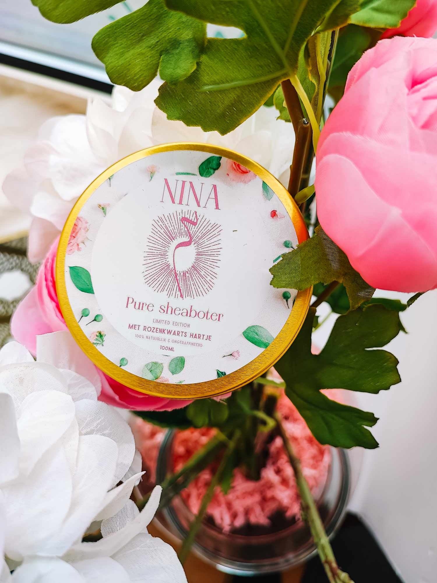 Limited Edition - Sheaboter met rozenkwarts hartje - 100g