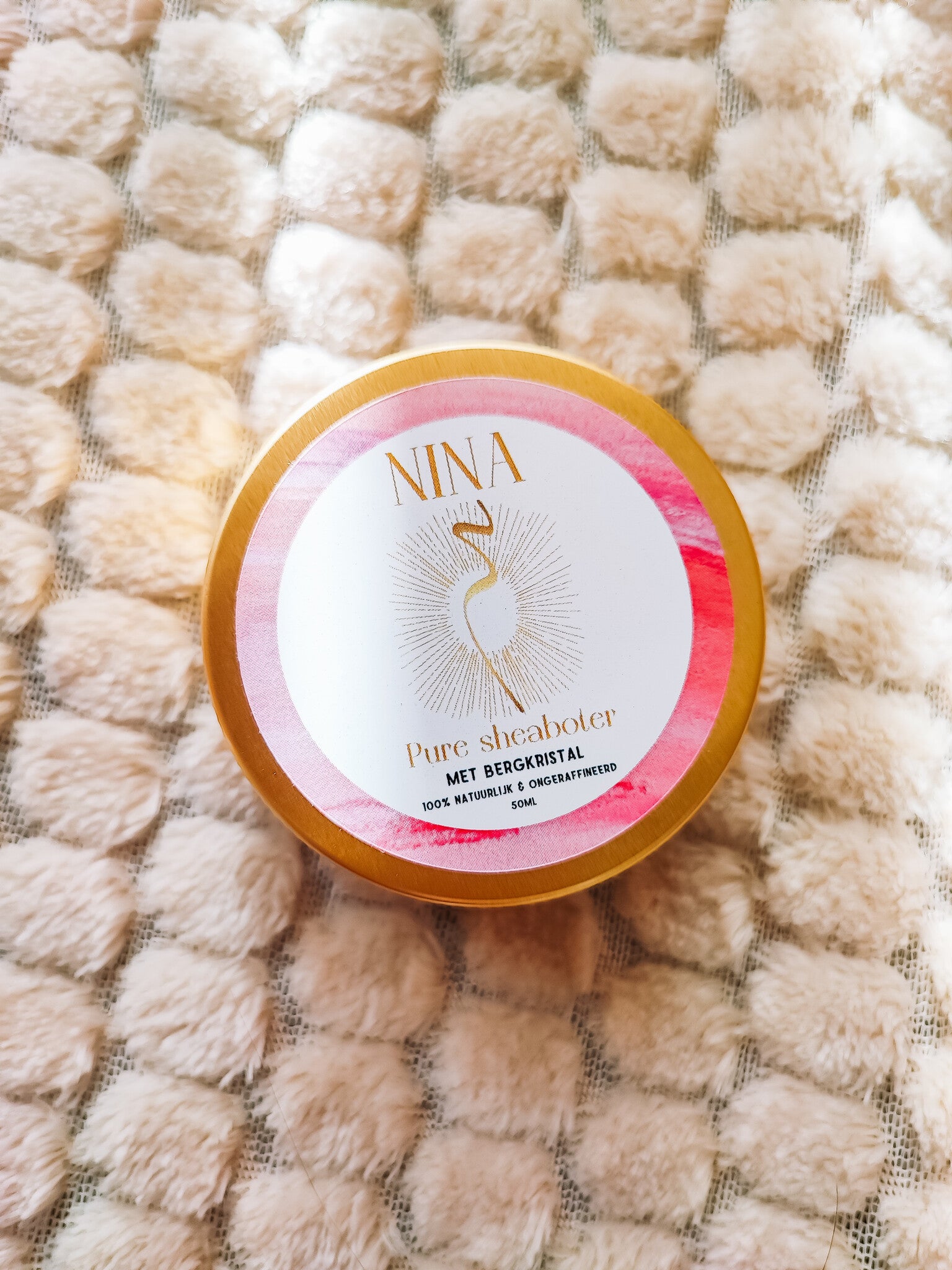 Sheaboter met bergkristal - 50ml - fairtrade goud