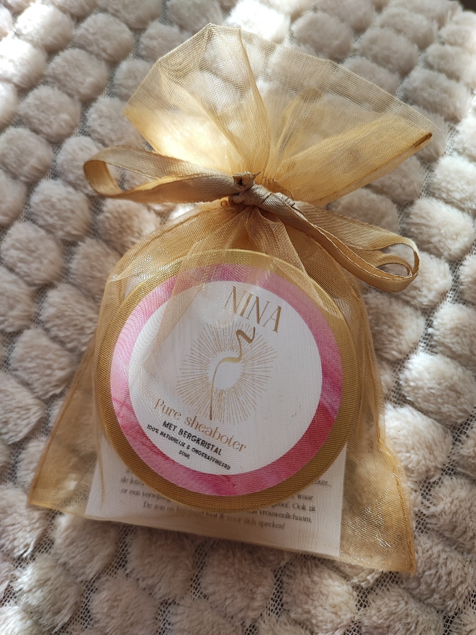 Sheaboter met bergkristal - 50ml - fairtrade goud